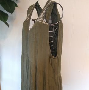 Knox Rose Green Boho Tank Top Dress